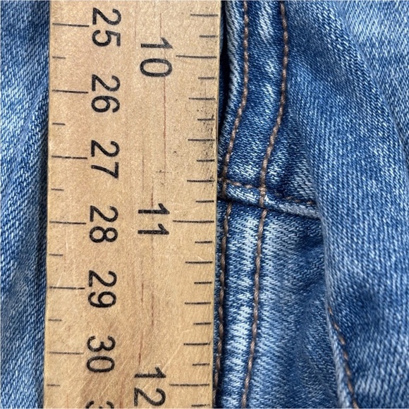 American Eagle Denim Super High-Rise Jegging Women 12 Light Blue Distressed - Picture 3 of 11